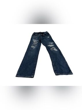 Dark Blue Distressed Boys Jeans